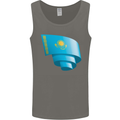 Curled Kazakhstan Flag Kazakh Day Football Mens Vest Tank Top Charcoal