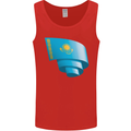 Curled Kazakhstan Flag Kazakh Day Football Mens Vest Tank Top Red
