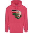 Curled Kenya Flag Kenyan Day Football Childrens Kids Hoodie Heliconia