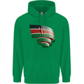 Curled Kenya Flag Kenyan Day Football Childrens Kids Hoodie Irish Green