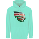 Curled Kenya Flag Kenyan Day Football Childrens Kids Hoodie Peppermint