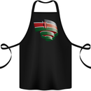 Curled Kenya Flag Kenyan Day Football Cotton Apron 100% Organic Black