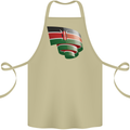 Curled Kenya Flag Kenyan Day Football Cotton Apron 100% Organic Khaki