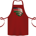 Curled Kenya Flag Kenyan Day Football Cotton Apron 100% Organic Maroon