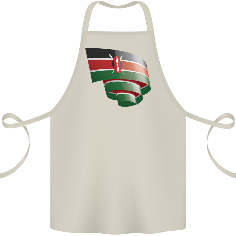 Curled Kenya Flag Kenyan Day Football Cotton Apron 100% Organic Natural