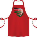 Curled Kenya Flag Kenyan Day Football Cotton Apron 100% Organic Red