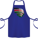 Curled Kenya Flag Kenyan Day Football Cotton Apron 100% Organic Royal Blue