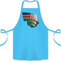 Curled Kenya Flag Kenyan Day Football Cotton Apron 100% Organic Turquoise