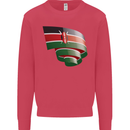 Curled Kenya Flag Kenyan Day Football Kids Sweatshirt Jumper Heliconia