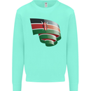 Curled Kenya Flag Kenyan Day Football Kids Sweatshirt Jumper Peppermint
