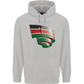 Curled Kenya Flag Kenyan Day Football Mens 80% Cotton Hoodie Sports Grey