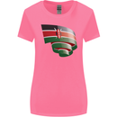 Curled Kenya Flag Kenyan Day Football Womens Wider Cut T-Shirt Azalea