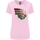Curled Kenya Flag Kenyan Day Football Womens Wider Cut T-Shirt Light Pink