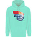 Curled Kiribati Flag Day Football Childrens Kids Hoodie Peppermint
