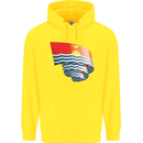 Curled Kiribati Flag Day Football Childrens Kids Hoodie Yellow