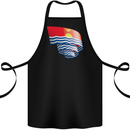 Curled Kiribati Flag Day Football Cotton Apron 100% Organic Black