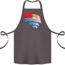 Curled Kiribati Flag Day Football Cotton Apron 100% Organic Dark Grey