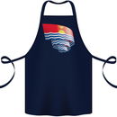 Curled Kiribati Flag Day Football Cotton Apron 100% Organic Navy Blue