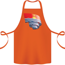 Curled Kiribati Flag Day Football Cotton Apron 100% Organic Orange