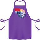 Curled Kiribati Flag Day Football Cotton Apron 100% Organic Purple