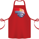 Curled Kiribati Flag Day Football Cotton Apron 100% Organic Red