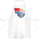 Curled Kiribati Flag Day Football Cotton Apron 100% Organic White