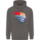 Curled Kiribati Flag Day Football Mens 80% Cotton Hoodie Charcoal