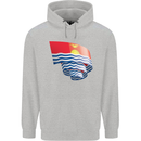Curled Kiribati Flag Day Football Mens 80% Cotton Hoodie Sports Grey