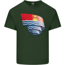 Curled Kiribati Flag Day Football Mens Cotton T-Shirt Tee Top Forest Green