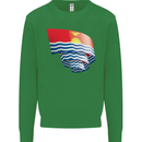 Curled Kiribati Flag Day Football Mens Sweatshirt Jumper Irish Green