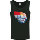 Curled Kiribati Flag Day Football Mens Vest Tank Top Black