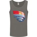 Curled Kiribati Flag Day Football Mens Vest Tank Top Charcoal