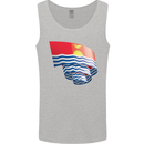 Curled Kiribati Flag Day Football Mens Vest Tank Top Sports Grey