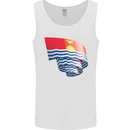 Curled Kiribati Flag Day Football Mens Vest Tank Top White