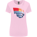 Curled Kiribati Flag Day Football Womens Wider Cut T-Shirt Light Pink