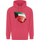 Curled Kuwait Flag Kuwaiti Day Football Childrens Kids Hoodie Heliconia
