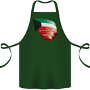 Curled Kuwait Flag Kuwaiti Day Football Cotton Apron 100% Organic Forest Green