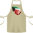 Curled Kuwait Flag Kuwaiti Day Football Cotton Apron 100% Organic Khaki
