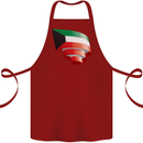 Curled Kuwait Flag Kuwaiti Day Football Cotton Apron 100% Organic Maroon
