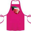 Curled Kuwait Flag Kuwaiti Day Football Cotton Apron 100% Organic Pink
