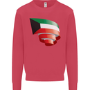 Curled Kuwait Flag Kuwaiti Day Football Kids Sweatshirt Jumper Heliconia