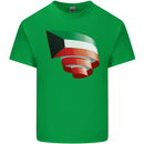 Curled Kuwait Flag Kuwaiti Day Football Kids T-Shirt Childrens Irish Green