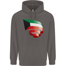 Curled Kuwait Flag Kuwaiti Day Football Mens 80% Cotton Hoodie Charcoal