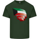 Curled Kuwait Flag Kuwaiti Day Football Mens Cotton T-Shirt Tee Top Forest Green
