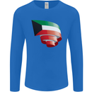 Curled Kuwait Flag Kuwaiti Day Football Mens Long Sleeve T-Shirt Royal Blue