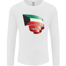 Curled Kuwait Flag Kuwaiti Day Football Mens Long Sleeve T-Shirt White