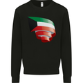 Curled Kuwait Flag Kuwaiti Day Football Mens Sweatshirt Jumper Black