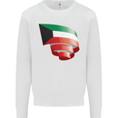 Curled Kuwait Flag Kuwaiti Day Football Mens Sweatshirt Jumper White