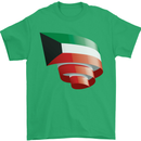 Curled Kuwait Flag Kuwaiti Day Football Mens T-Shirt 100% Cotton Irish Green