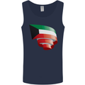 Curled Kuwait Flag Kuwaiti Day Football Mens Vest Tank Top Navy Blue